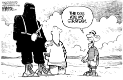 OBAMA ISIS STRATEGY by Rick McKee