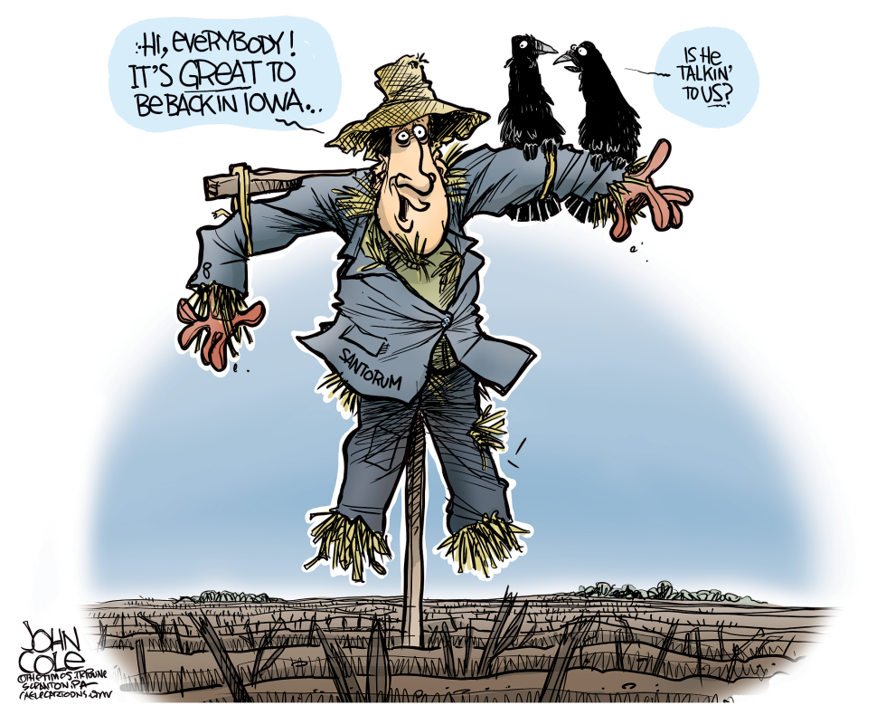 Santorum in Iowa COLOR