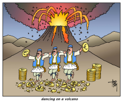 DANCING ON A VOLCANO by Arend Van Dam