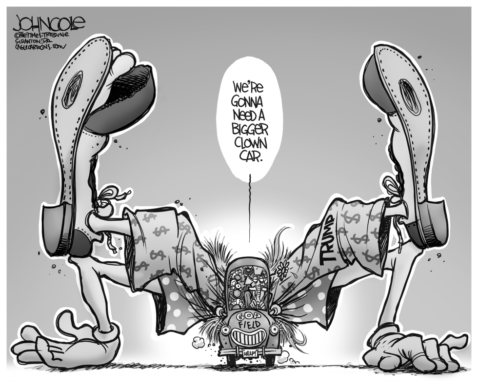 Trump the biggest clown BW