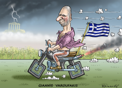 THE PUBESCENT BIKER VAROUFAKIS by Marian Kamensky