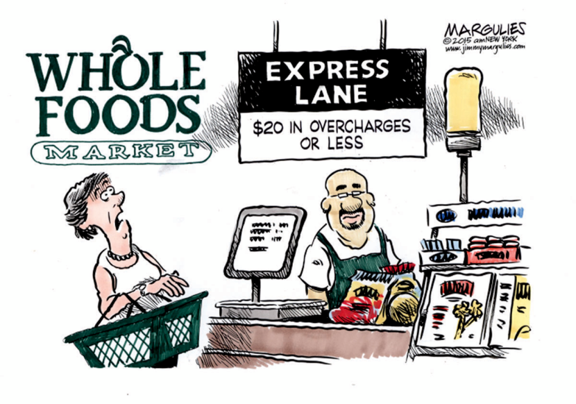 Whole Foods Market overcharges color