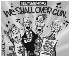 NRA AND CHARLESTON BW by John Cole