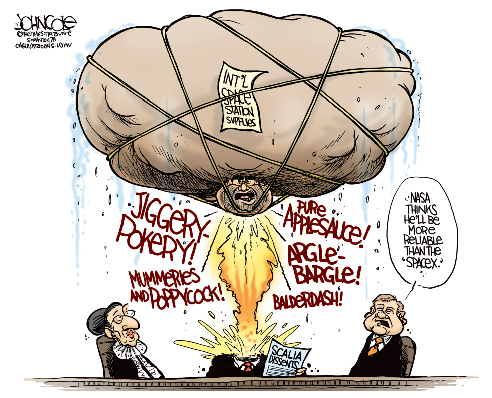 Scalia blasts off COLOR
