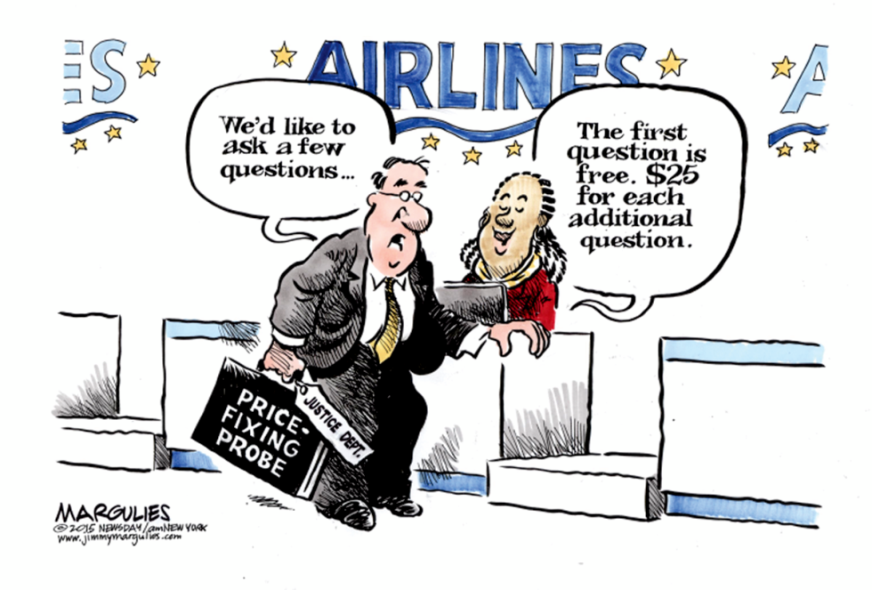 Airline price-fixing probe color