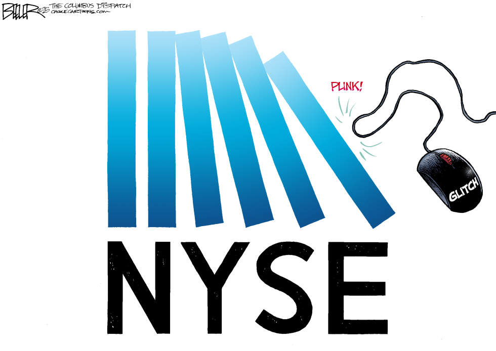  WALL STREET DOMINOES by Nate Beeler