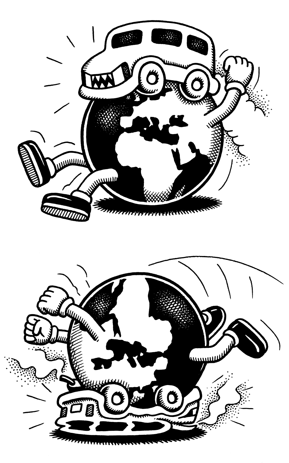 Globe Wrestles Car