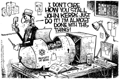IRAN NUKE STALL by Rick McKee