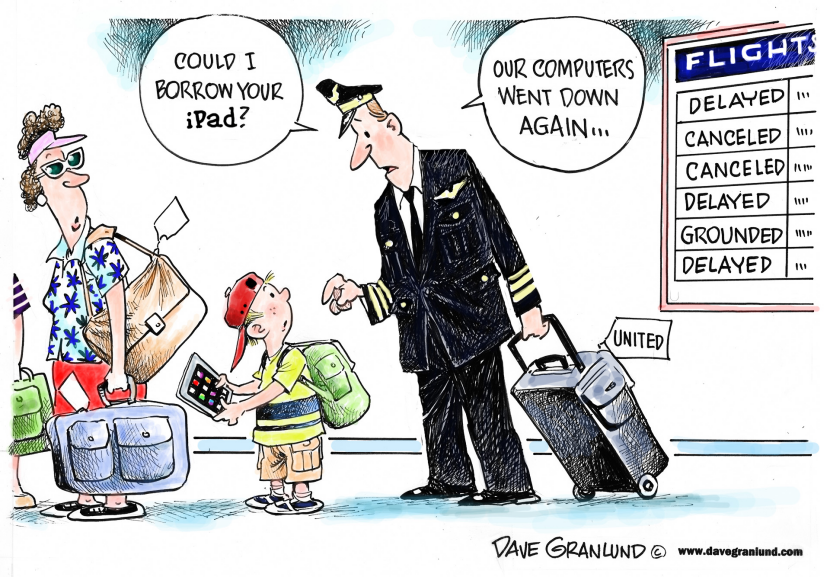 United Airlines computers