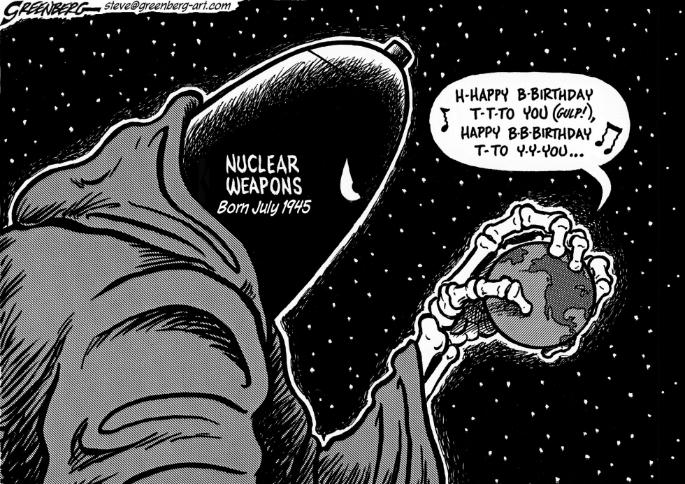 Nuclear anniversary bw