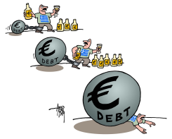 GREEK DEBT BURDEN by Arend Van Dam