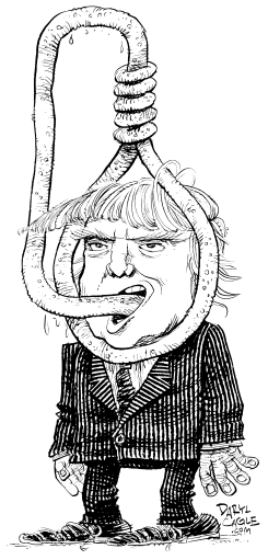 DONALD TRUMP TONGUE NOOSE by Daryl Cagle