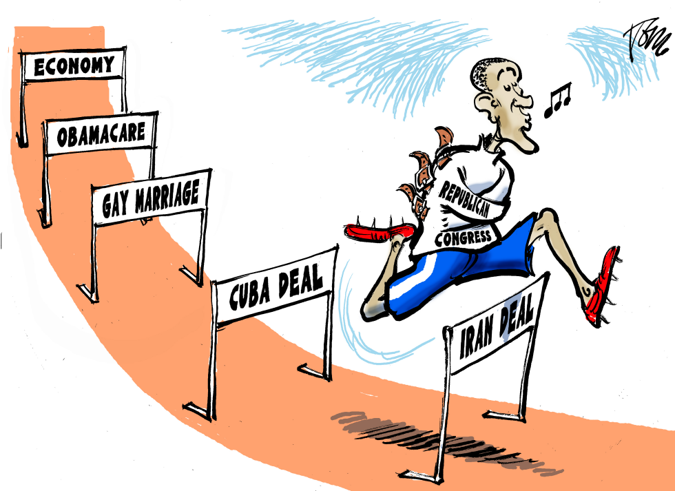 Obama hurdles
