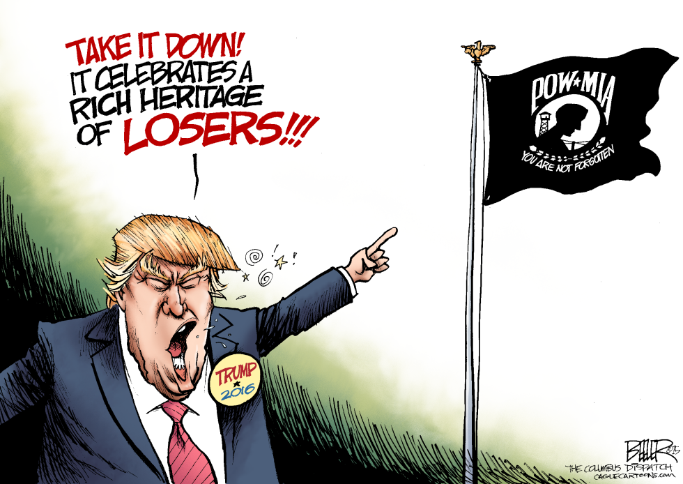  FLAGGING TRUMP by Nate Beeler