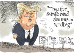WINDBAG TRUMP  by Pat Bagley