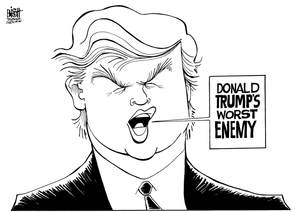TRUMP'S MOUTH, B/W