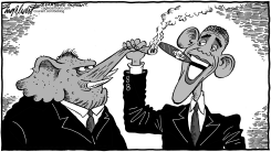 OBAMA AND CUBA by Bob Englehart