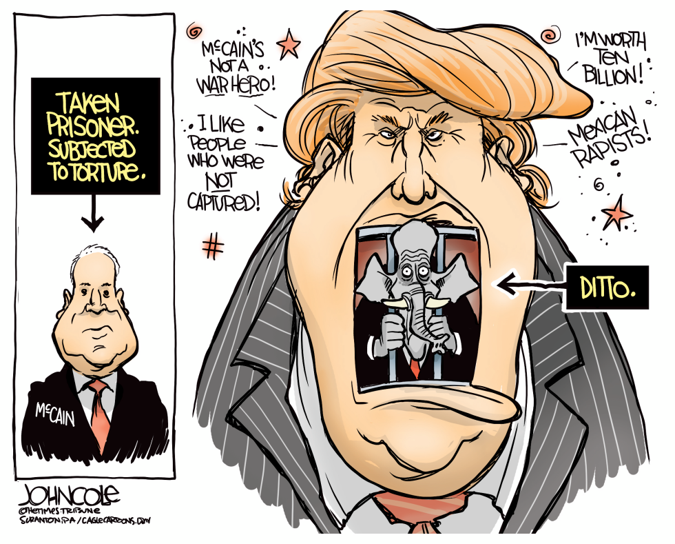  TRUMP AND MCCAIN by John Cole