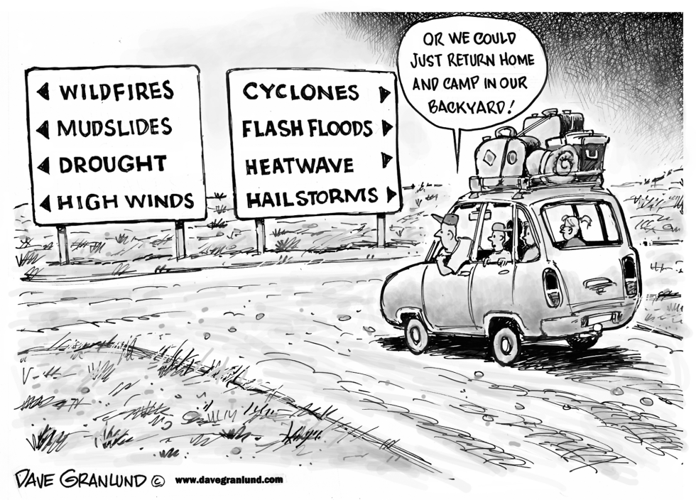  WEATHER EXTREMES AND VACATIONS by Dave Granlund