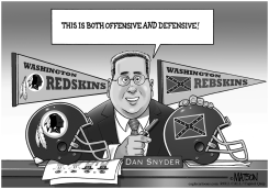 REDSKINS OWNER DAN SNYDER CONSIDERS CONFEDERATE BATTLE FLAG LOGO by R.J. Matson