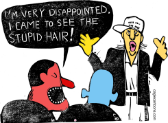 TRUMP VISITS BORDER  by Randall Enos