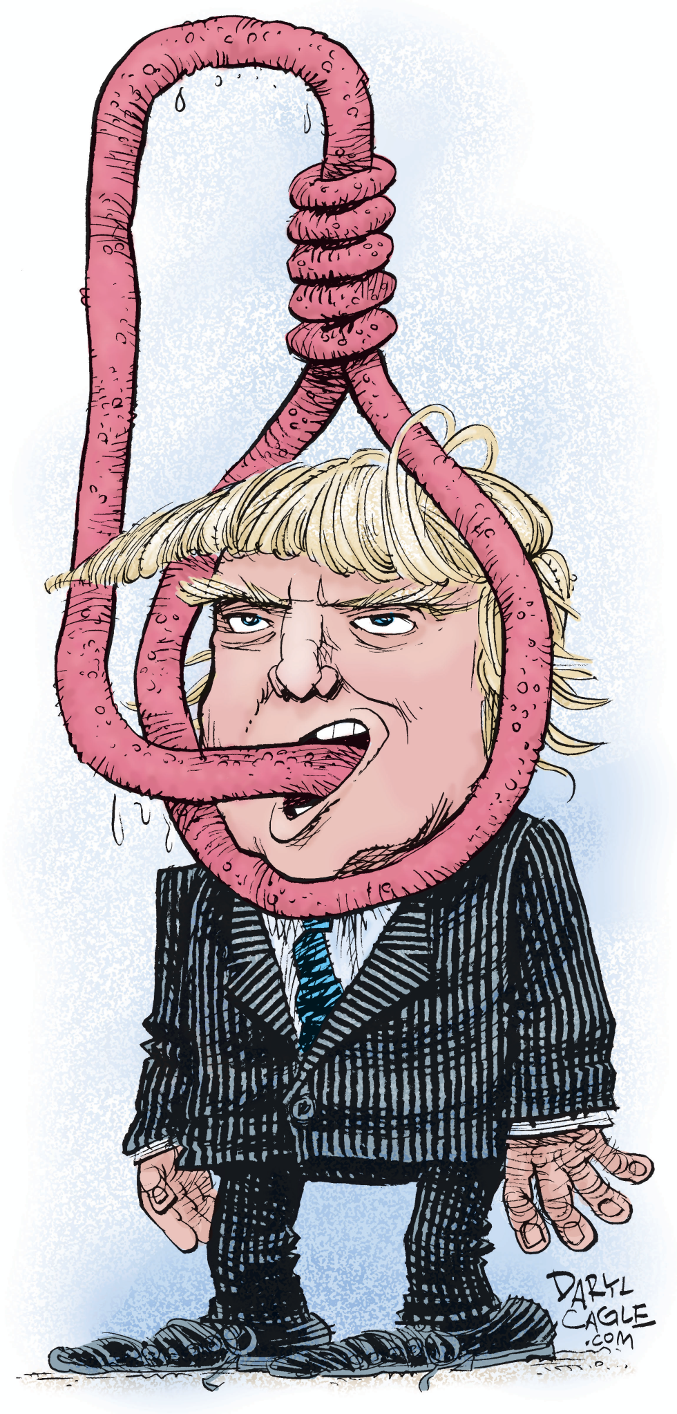  SOGA CON LENGUA DE DONALD TRUMP  by Daryl Cagle