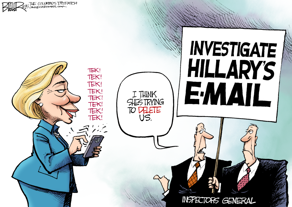  INSPECTING HILLARY by Nate Beeler