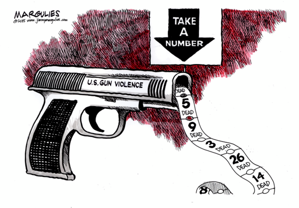 US gun violence color