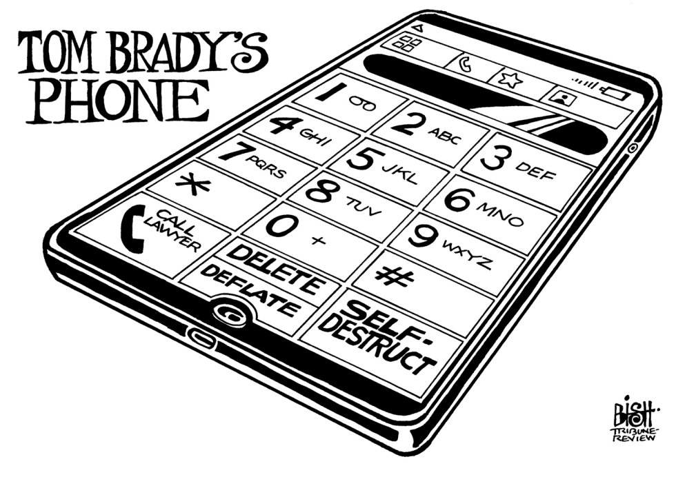 TOM BRADY'S PHONE, B/W