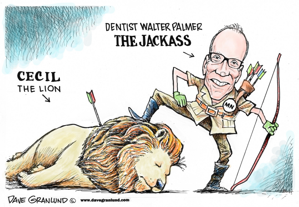  CECIL THE LION KILLED by Dave Granlund