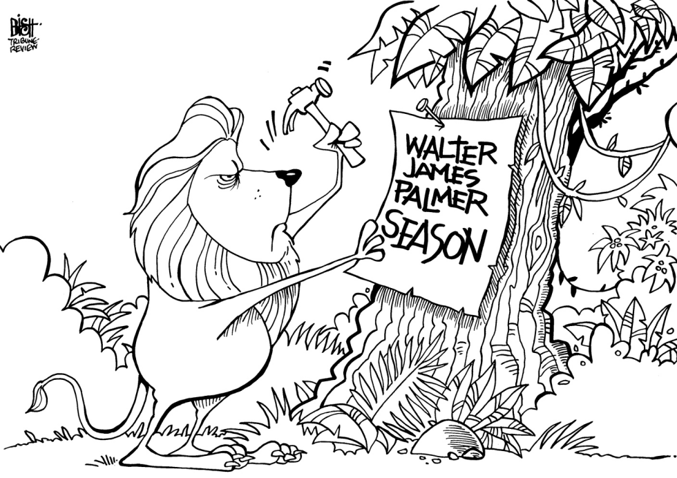 CECIL THE LION, B/W