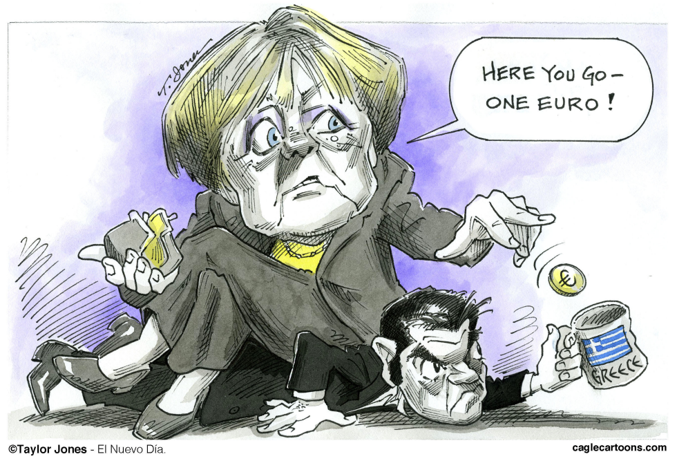  MERKEL AND TSIPRAS by Taylor Jones