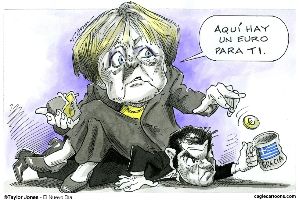  MERKEL Y TSIPRAS by Taylor Jones