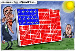 OBAMA ANNOUNCES CLEAN POWER PLAN by Brian Adcock