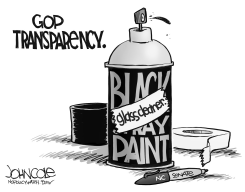 LOCAL NC  GOP TRANSPARENCY BW by John Cole