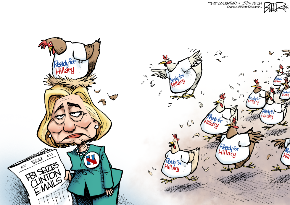  HILLARY CHICKENS by Nate Beeler