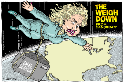 HILLARY'S WEIGH DOWN  by Monte Wolverton