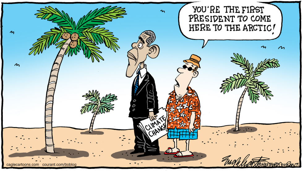 Obama At The North PoleCOLOR