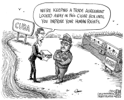 NORMALIZING CUBA by Adam Zyglis