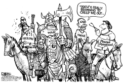 FOUR HORSEMEN by Rick McKee