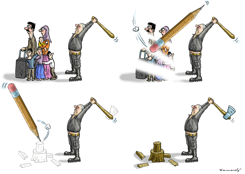 ANTI NAZI CARTOON by Marian Kamensky