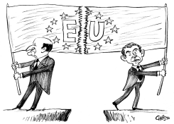 EUROPE DIVIDED - BW by Christo Komarnitski