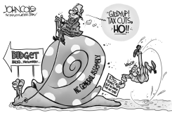 LOCAL NC SNAILS-PACE BUDGET BW by John Cole
