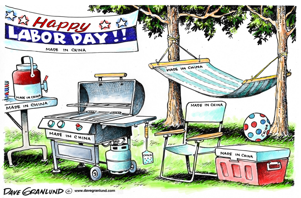  LABOR DAY BACKYARD by Dave Granlund