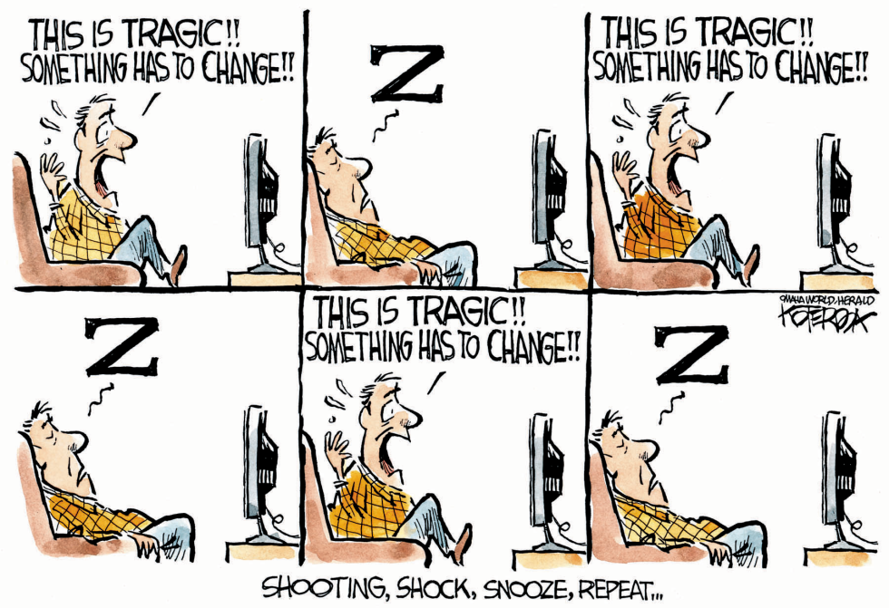 Shooting, Shock, Snooze, Repeat