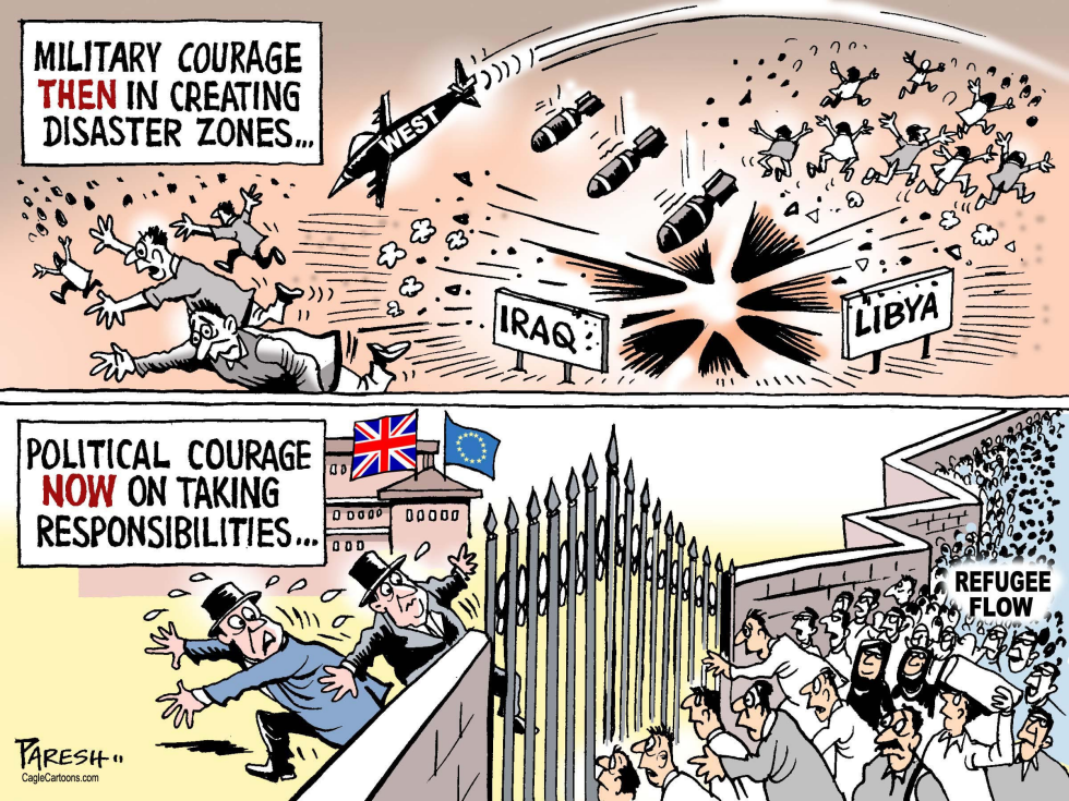  WEST AND REFUGEE FLOW by Paresh Nath