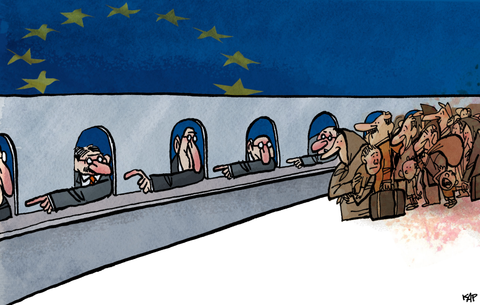  REFUGEES IN EUROPE by Kap