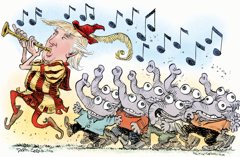  PIED PIPER TRUMP by Daryl Cagle