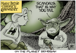 HILLARY AND BERNIE,  by Randy Bish