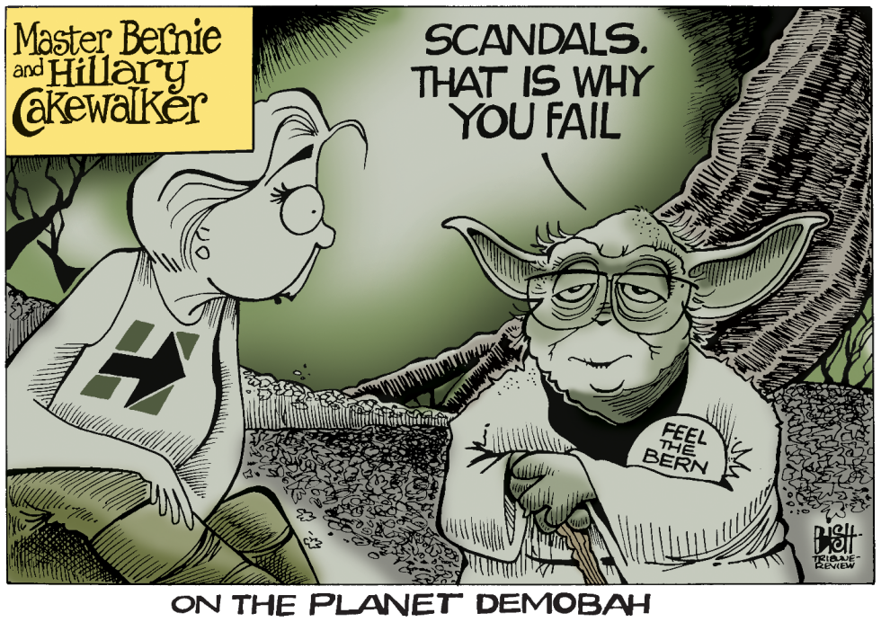 HILLARY AND BERNIE, COLOR
